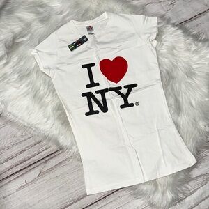 I Love NY Women’s White T-Shirt Size XL